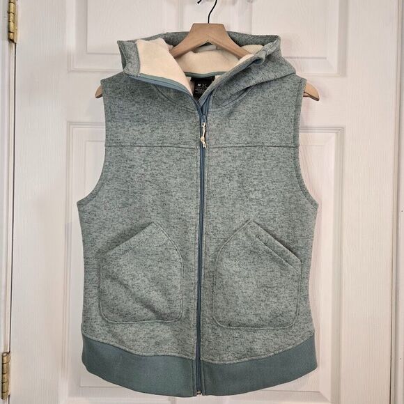 Burton Fleece Lined Hooded Minxy Vest‎ Women's Size MEDIUM Aqua Blue Gorpcore - Picture 4 of 12